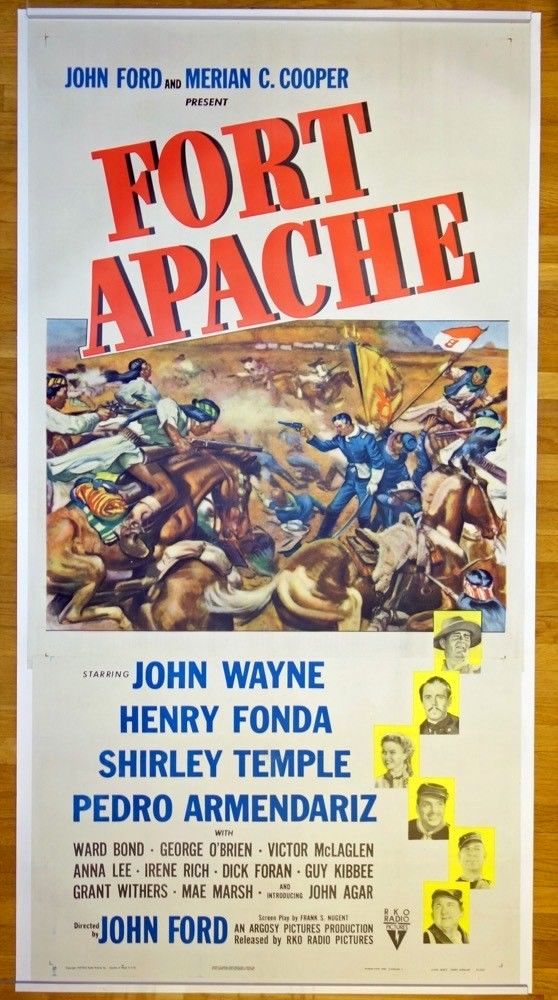 #HenryFonda #JohnWayne #ShirleyTemple #PedroArmendariz in #JohnFord 's masterpiece, FORT APACHE (1948)  Oversized poster (U.S. three sheet) on linen.  Superb.  #MovieArtAustin Now available. Click here: rover.ebay.com/rover/1/711-53…