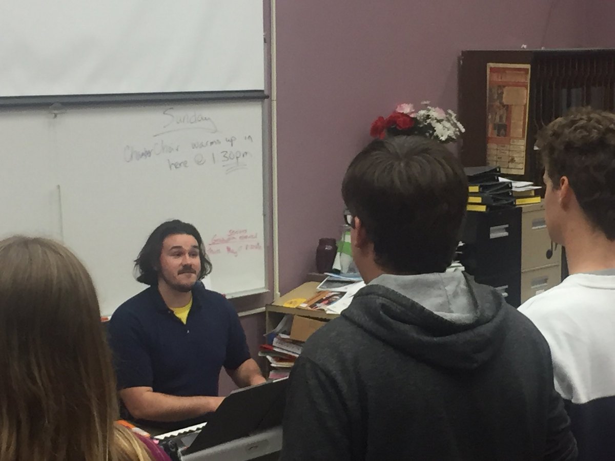carstens_k's tweet image. Wow!  We had the pleasure to have former student, Evan Stenzel, who is a professional vocal coach/instructor at the college level in New Jersey, speak with and sing for our choir students!🎶#ifahs #cadetpride
