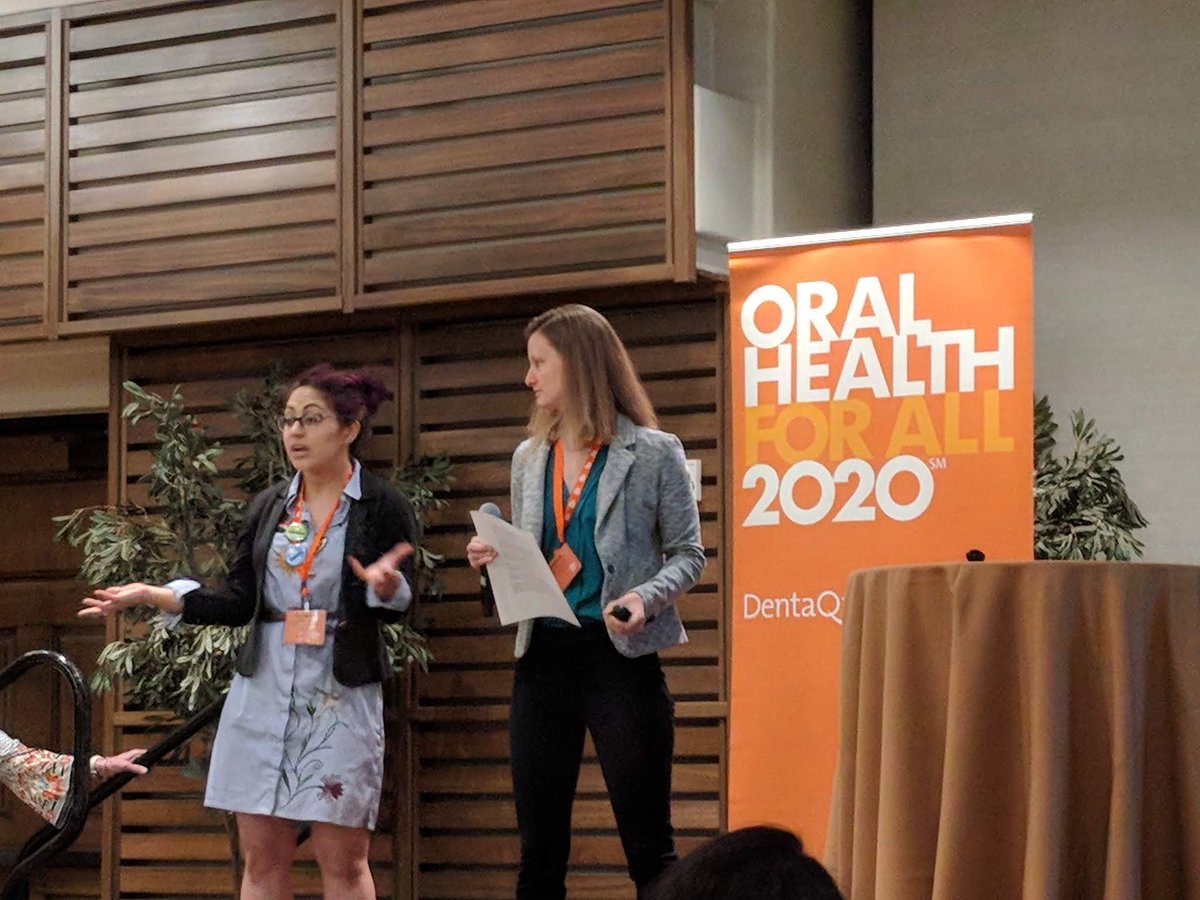 Teeth_Matter's tweet photo. CDHP staff is at a regional gathering with #oralhealth partners. Policy expert Deborah Vishnevsky reminds the #OH2020 network that oral health policy is much broader than legislation, and anyone can be an effective advocate for policy change. @DentaQuest https://t.co/GpGZZR195W