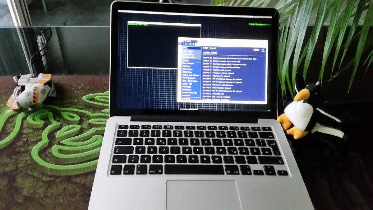 PlopEHan's tweet photo. I installed #PlopLinux to my rarely used #MacBookPro. With #Linux, I am going to use it more :)
A howto with instructions is coming soon at https://t.co/3EX9pD1Pb9
Dual boot with OSX, default boot, WiFi, Fn keys, .... https://t.co/B9M7yoZ1lr