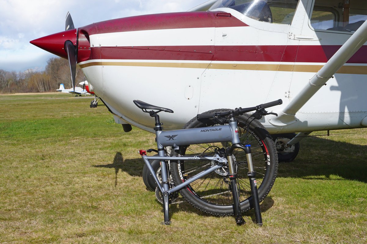 MontagueBikes's tweet photo. Whever your adventure takes you, your Montague can come along. #realbikesthatfold #cessna https://t.co/jbMHpQlihM