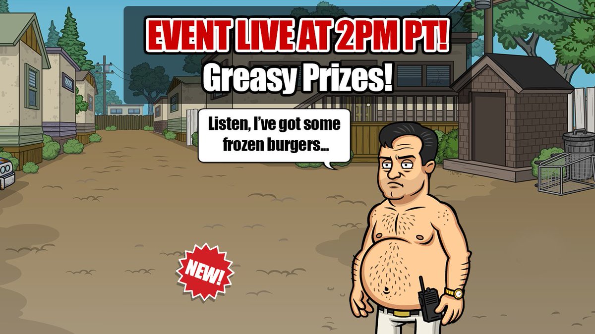 TPBGAME's tweet photo. We've got the Community Theatre event starting today at 2PM Pacific Time so don't miss out on your chance to win Lahey, Randy, the Bible Pimp and Cinnamon Twist Head! #TPBESG #TrailerParkBoys #GreasyMoney #JimLahey #MiniEvents https://t.co/ONqn1vDSvn