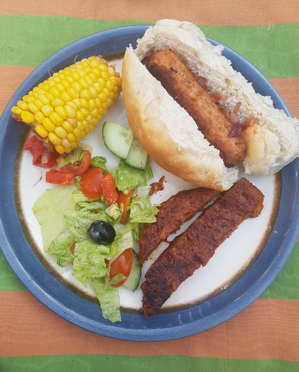 Making the most of the sunny evening 🌞 #vegan #VeganBBQ