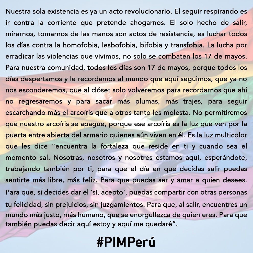 parocolectiva's tweet photo. #Existimos lee el testimonio de @Graciela_Jimena https://t.co/hVb9mMhM2h #MinistroAlfaroExistimos en el Perú y el mundo. https://t.co/f2Jlp6Phh7