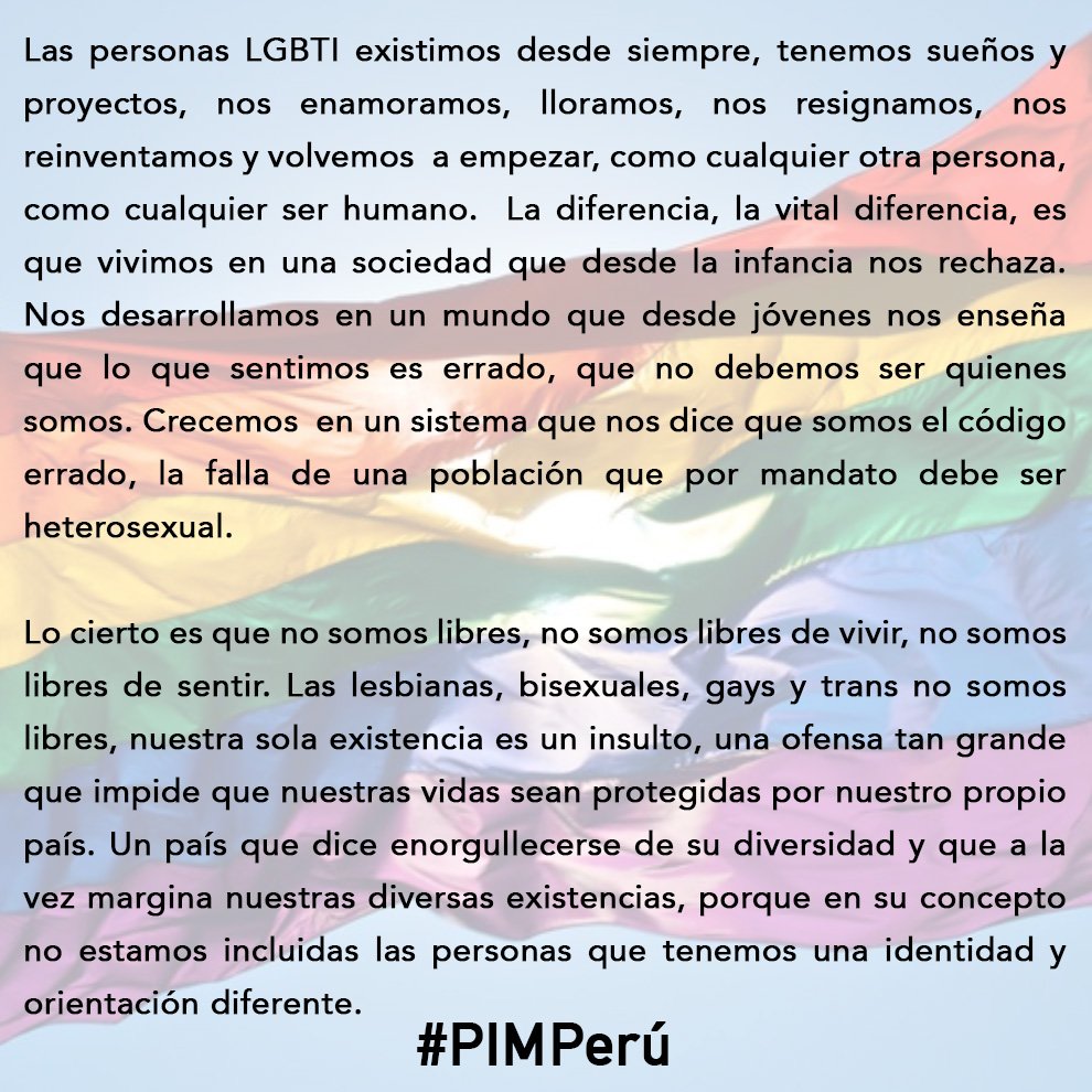 parocolectiva's tweet photo. #Existimos lee el testimonio de @Graciela_Jimena https://t.co/hVb9mMhM2h #MinistroAlfaroExistimos en el Perú y el mundo. https://t.co/f2Jlp6Phh7