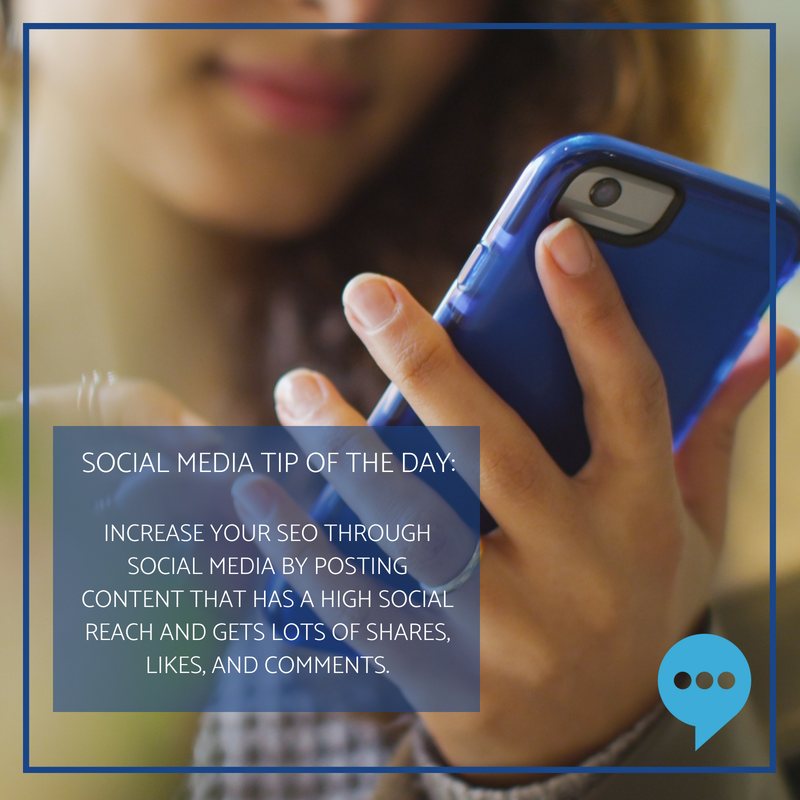 eliogatto's tweet photo. #SocialMedia Tip of the Day: Increase your #SEO through Social Media by posting content that has a high social reach and gets lots of shares, likes, and comments. #SocialKnowHow https://t.co/Rjevbz8ccS
