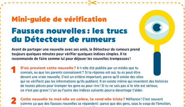 #EMI #EducMédiasInfo RT <a href="/SciencePresse/">sciencepresse</a>: Un guide de 6 étapes pour les Détecteurs de rumeurs en herbe ow.ly/WN3Y30k1c9H #DétecteurDeRumeurs #FaussesNouvelles
