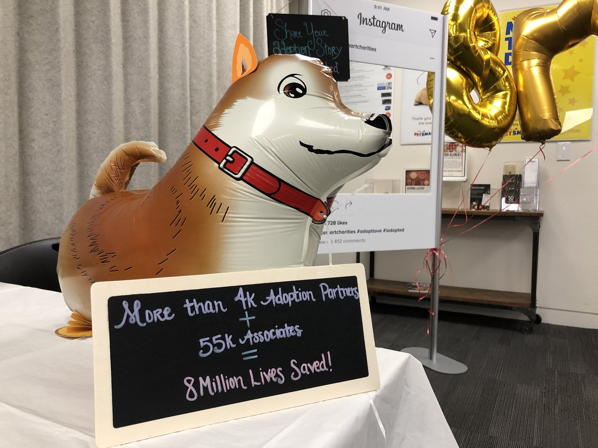 jeffaburleson's tweet photo. A very special day @PetSmart &amp; @PetSmartChariTs - in partnership with @PetSmart associates, local animal welfare orgs, @PetSmartChariTs associates &amp; adopters, we helped save 8 million lives!! #adoptlove https://t.co/kKKNfWXrcT