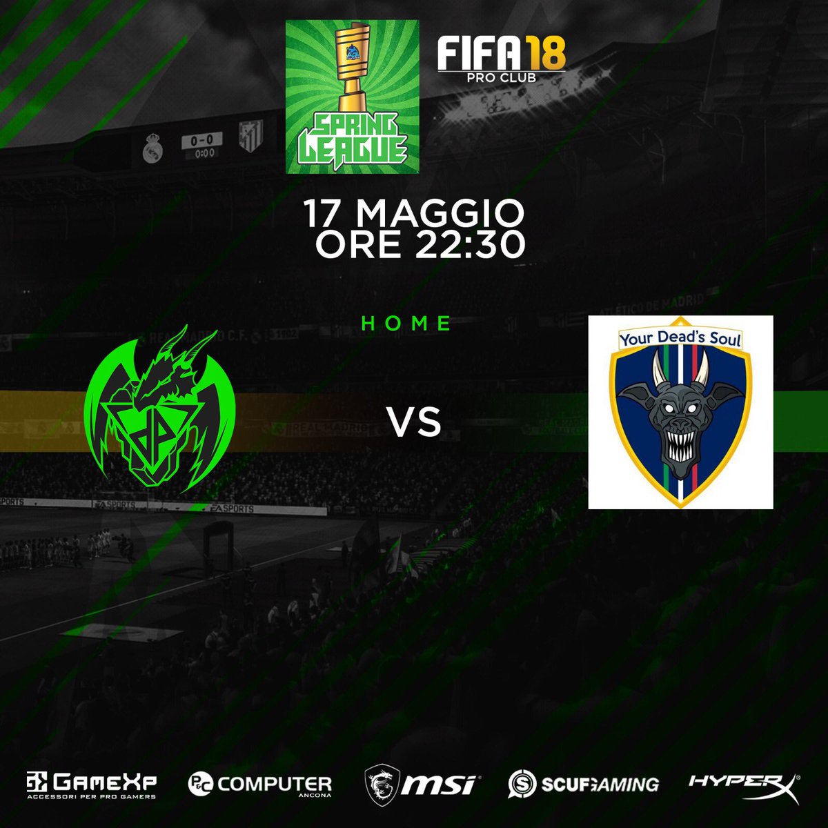 DraveXproclub's tweet photo. Stasera i nostri ragazzi scendono in campo alle 22:30 contro gli @yourdeadssoul11 in #SpringLeague
FORZA RAGAZZI!💚🖤
@Dragons_Power_G
#GoDragonsPower💚🖤
#WearedP👌💚🖤 https://t.co/Sjv5dGHJiz