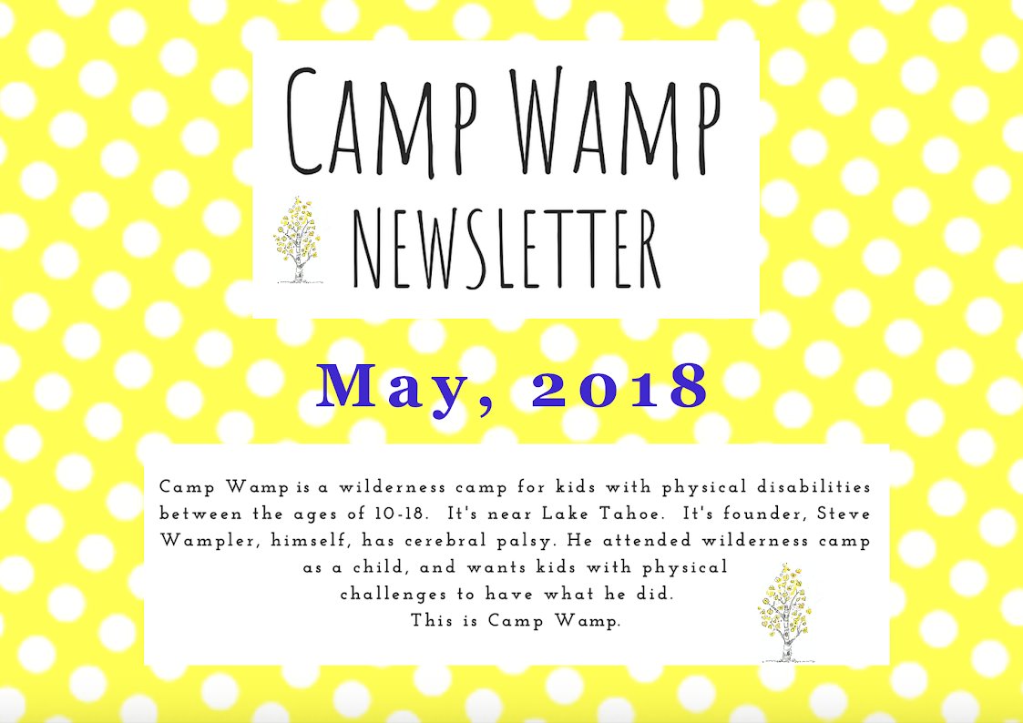 campwamp's tweet photo. Our May 2018 #CampWamp newsletter went out today - Exciting for this #summer.  Spread the word!  We are still accepting #campers.  New #updates on website including online #forms #survey make the process easier to apply.  Thanks @CampDirectorDoc for all you do @akwyz @debraruh https://t.co/i6i0tpFKfT