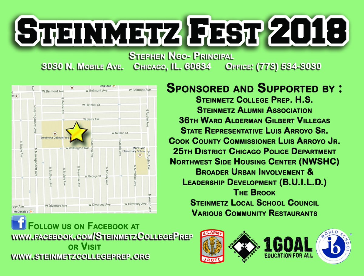 No plans this weekend? No problem! Head on over to @SteinmetzCPHS for the 2018 STEINMETZ FEST! Activities include a CPD vs Steinmetz Basketball game, Dowling's Dancers  (Gym Class Dance Project), Graffiti Art, Break Dances, and more.

cantyschool.org/news--announce…