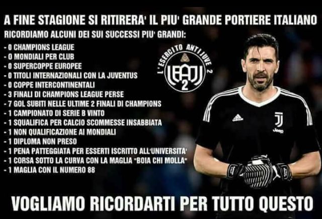 buccinoalex's tweet photo. Addio mio caro #Buffon...mi piace ricordati così per quello che sei veramente!!!! #chepeau https://t.co/N3oDoQFvPX
