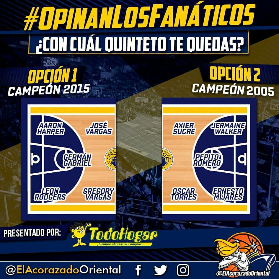 ClubElAcorazado's tweet photo. #PreguntaAcorazado || Nosotros tenemos nuestro favoritos y tú? AQUÍ TE PONEMOS A DEBATIR 😬 estos son los QUINTETOS TITULARES DEL ACORAZADO durante los CAMPEONATOS 2005 Y 2015🎇🎆🎉 con cual te quedas??? OPCIÓN A 2015 o con la B 2005 🏆? #Marinos #LPB #Venezuela https://t.co/JCghWEF4Is