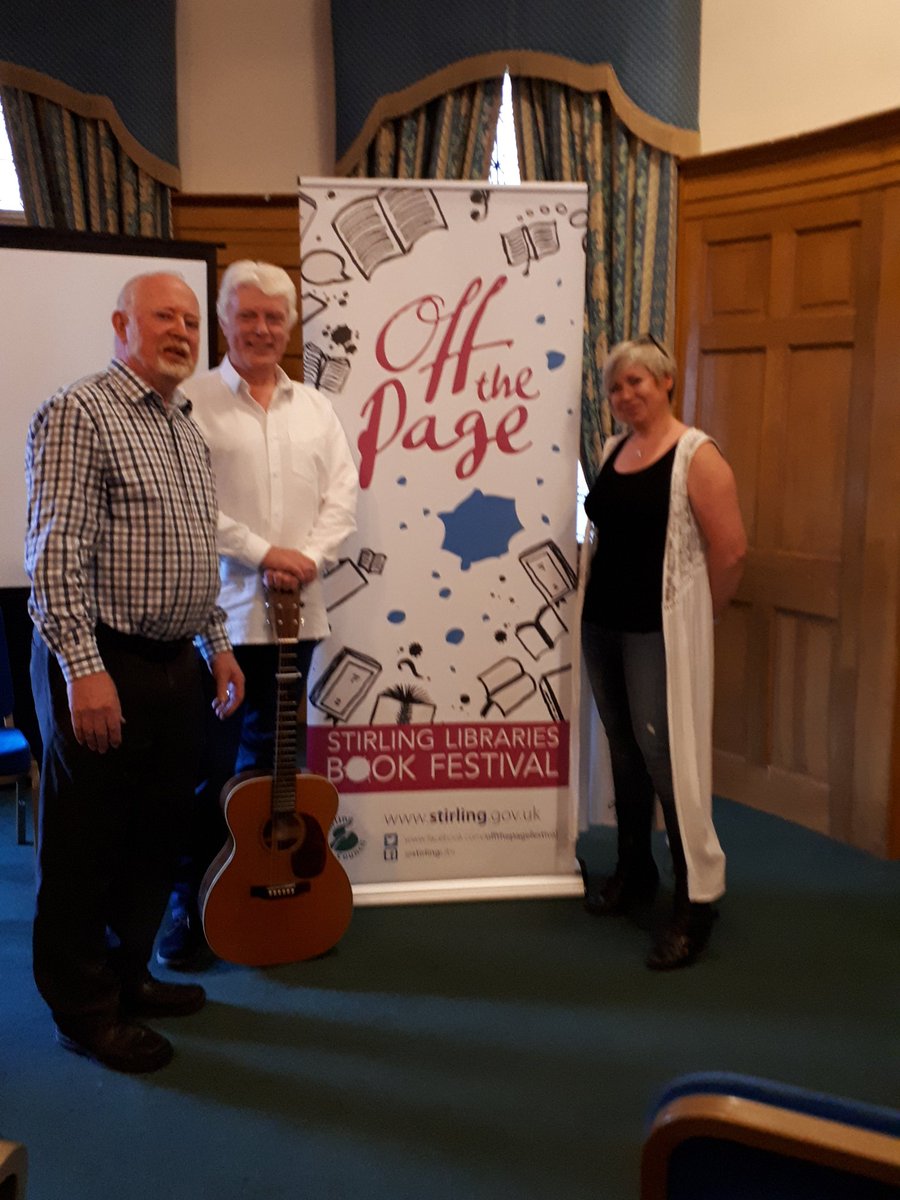 StirlingLibs's tweet photo. Just about to start the #OffThePage2018 Writers' Showcase at the Golden Lion Hotel with Makar Clive Wright and Laura Fyfe of Figment Creativity @FigmentLaura and music from @billadairmusic. A feast of culture! https://t.co/xP9CcmJSXo