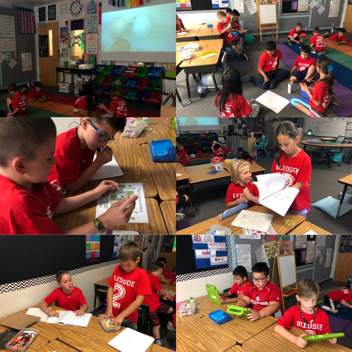 MrsWeis_'s tweet image. Math stations while live streaming Bledsoe 1st grades chicks hatching! #technologyisawesome #bledsoe