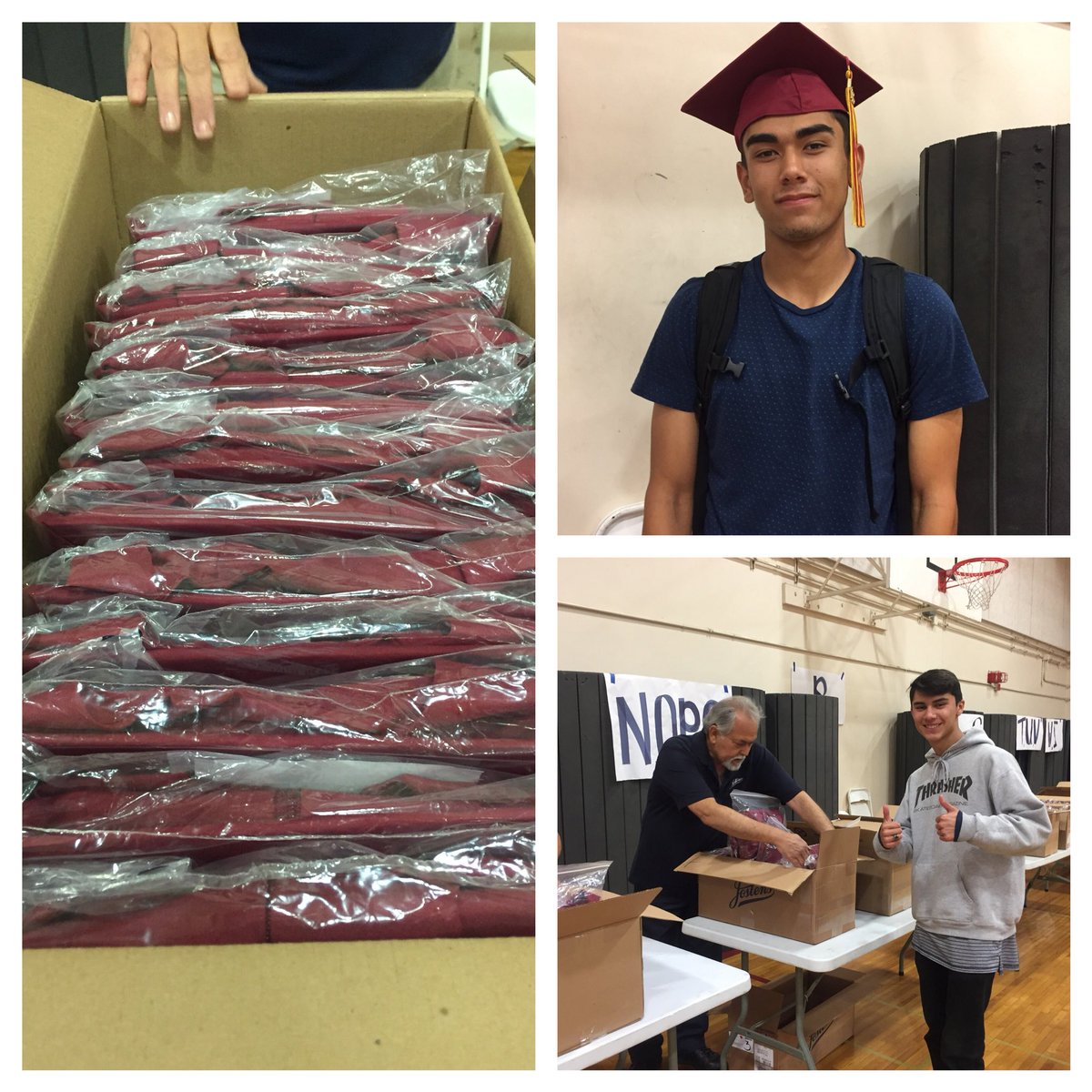 LaSernaHS's tweet photo. SENIORS look what has arrived! Don’t forget to pick up your cap and gown today during lunch. 🎓#OneStepClosertoGraduation #LSClassof2018 https://t.co/wUx6dDD3hQ