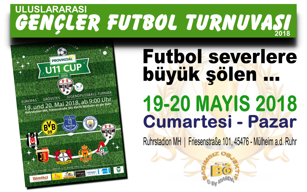 MAliDA61's tweet photo. :: Internationaler U11 CUP Jugendfussball Turnier
19-20 Mai 2018 (Samstag und Sontag) Ab 09:00 Uhr
#Ruhrstadion MH - Friesenstraße 101, 45476 @Muelheim_Ruhr 
@BVB @Everton @ManCity @MH_FC97 @Besiktas @kvmechelen @BayerLeverkusen ... https://t.co/6qSYlA8sel