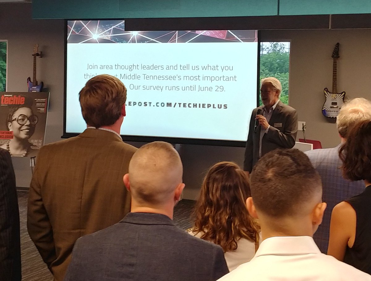 nashtechcouncil's tweet photo. .@bdmoyer excited to welcome Middle Tennessee's tech community to celebrate the launch of #posttechie by @NashvillePost https://t.co/uvHGa6eGVr