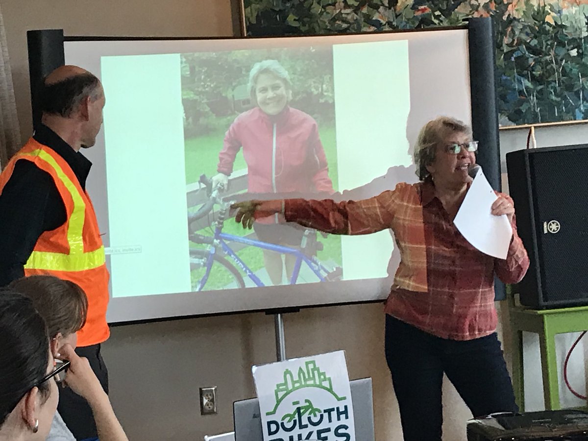 Where whatever is comfortable for you when you bike. We also like to be seen 😊 #draftmeetup #bikingatanyage #duluthbikes