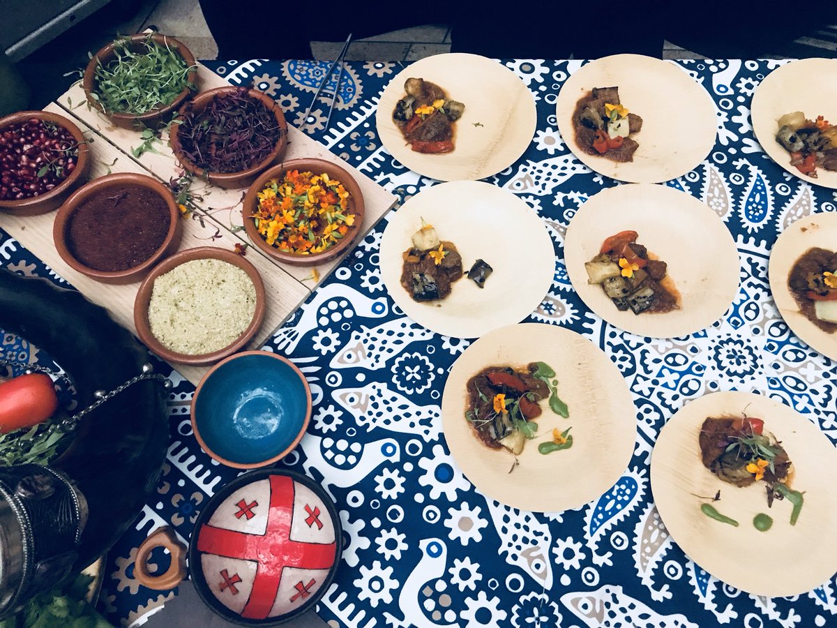 ReaganITCDC's tweet image. Next stop: @GeorgianEmbassy for Georgian dish Chanakhi by Chef Makho from @Supra_DC. #ECC10 @DCculture @DCculture