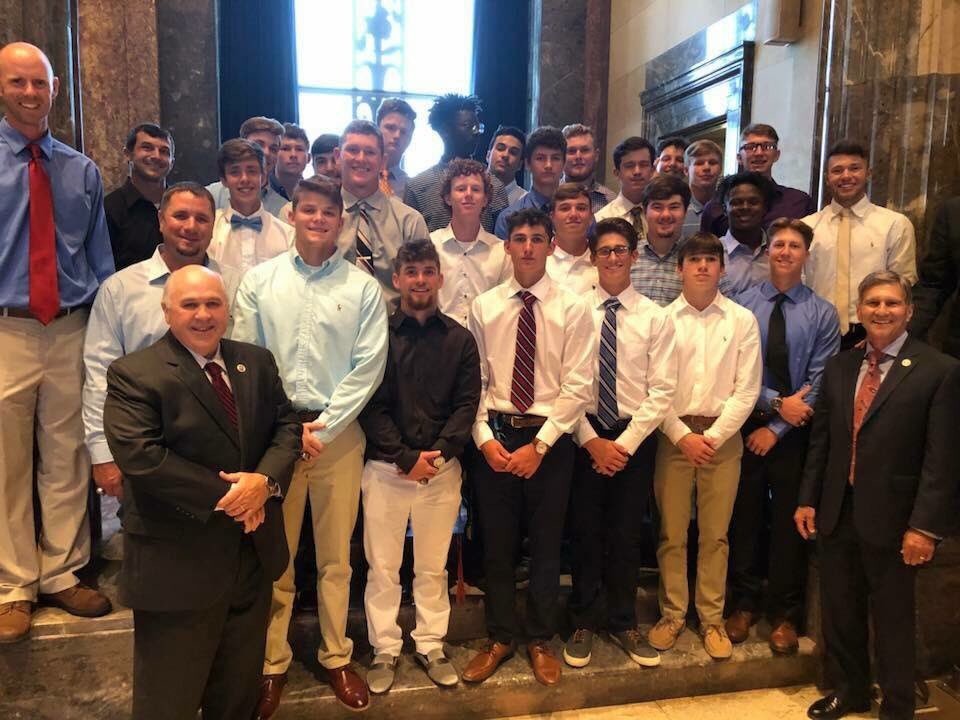 CHSWildcatScoop's tweet photo. Our State Champion Baseball team was recognized at the Capitol today with Senator Bodie White. https://t.co/YBqwEb0Gvx