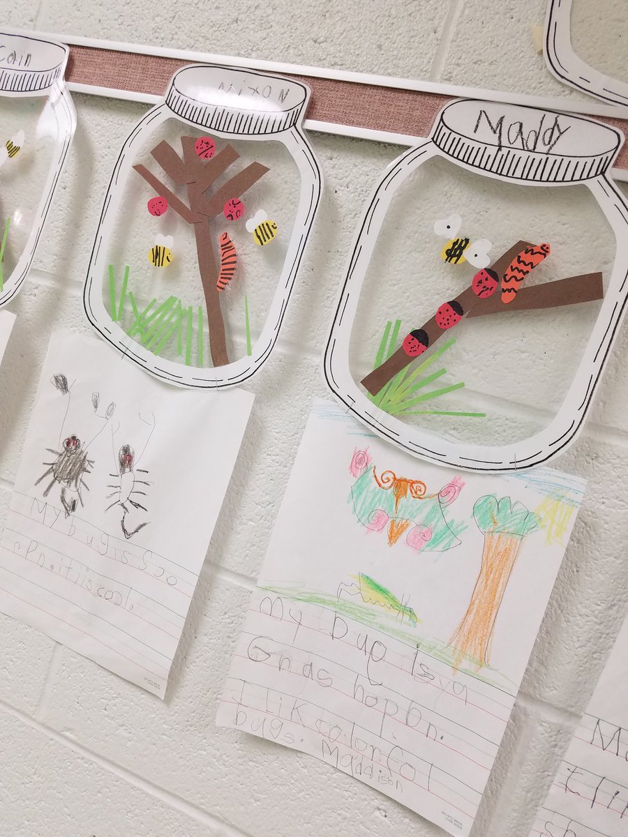 BAECinAction's tweet photo. Enjoy the spring writings about ladybugs at BAEC.  Our authors: Kindergartners! #Kindergarten #writing #ELA #capitalization #punctuation #ladybugs #artwork #springisherefinally #BASDPride https://t.co/riDolmh39A