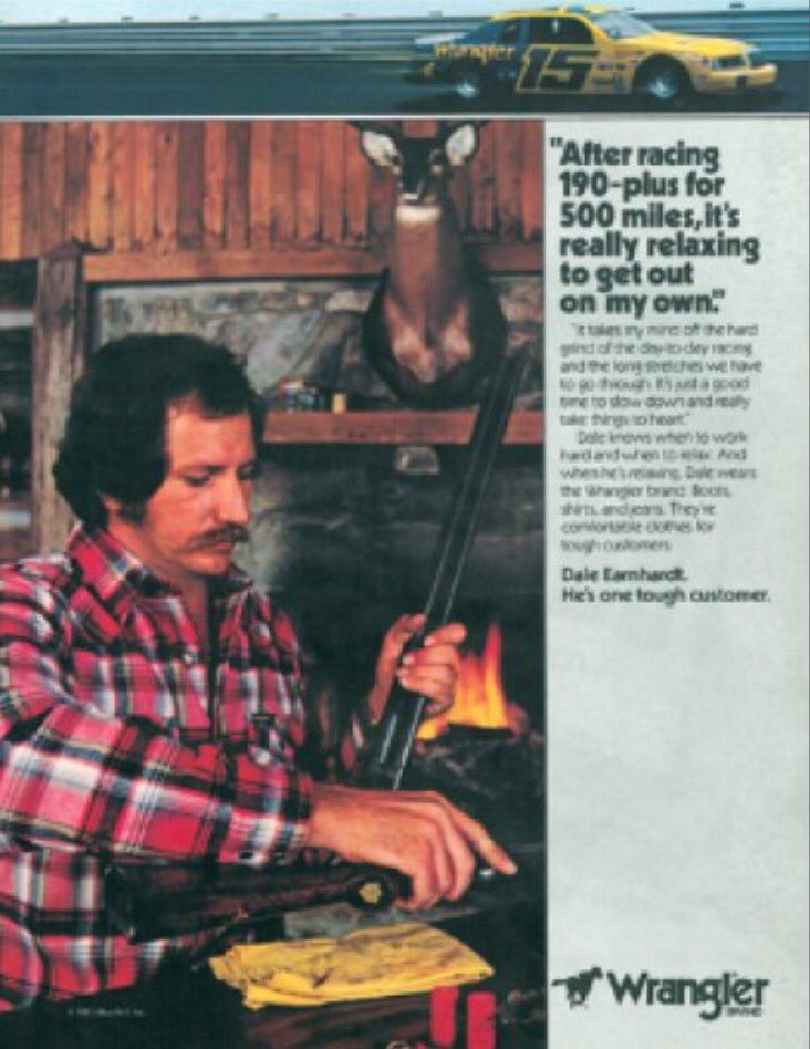 LilRedDave's tweet photo. Dale Earnhardt anecdote about killing a deer and cleaning it at Rockingham in '85. 🦌 #AvidHunter #OneToughCustomer https://t.co/GkC3qTiSPf