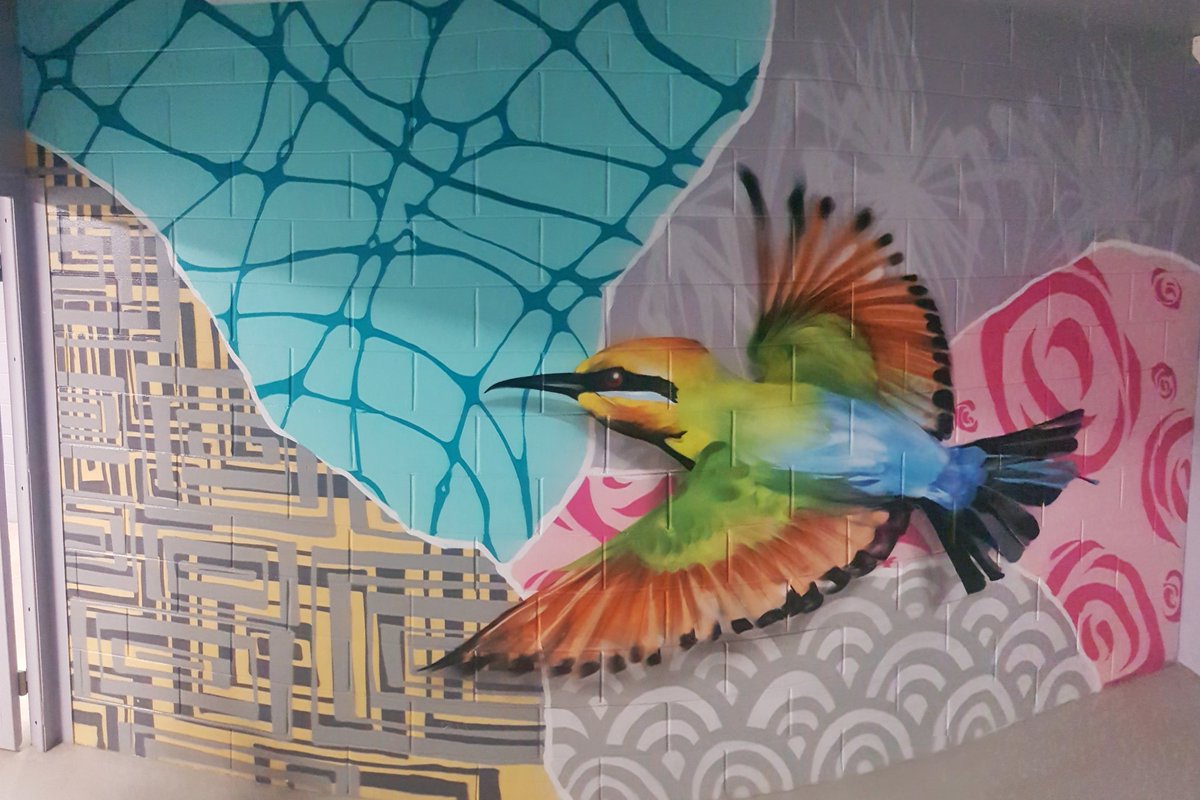 CourtsinNT's tweet photo. Some of the amazing art work painted recently in the cells at the #Katherine courts is being seen by the general public today for the first time for #LawWeek2018 https://t.co/htmLsVaZMN