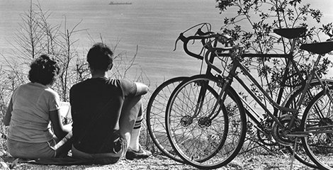 two bikes and couple