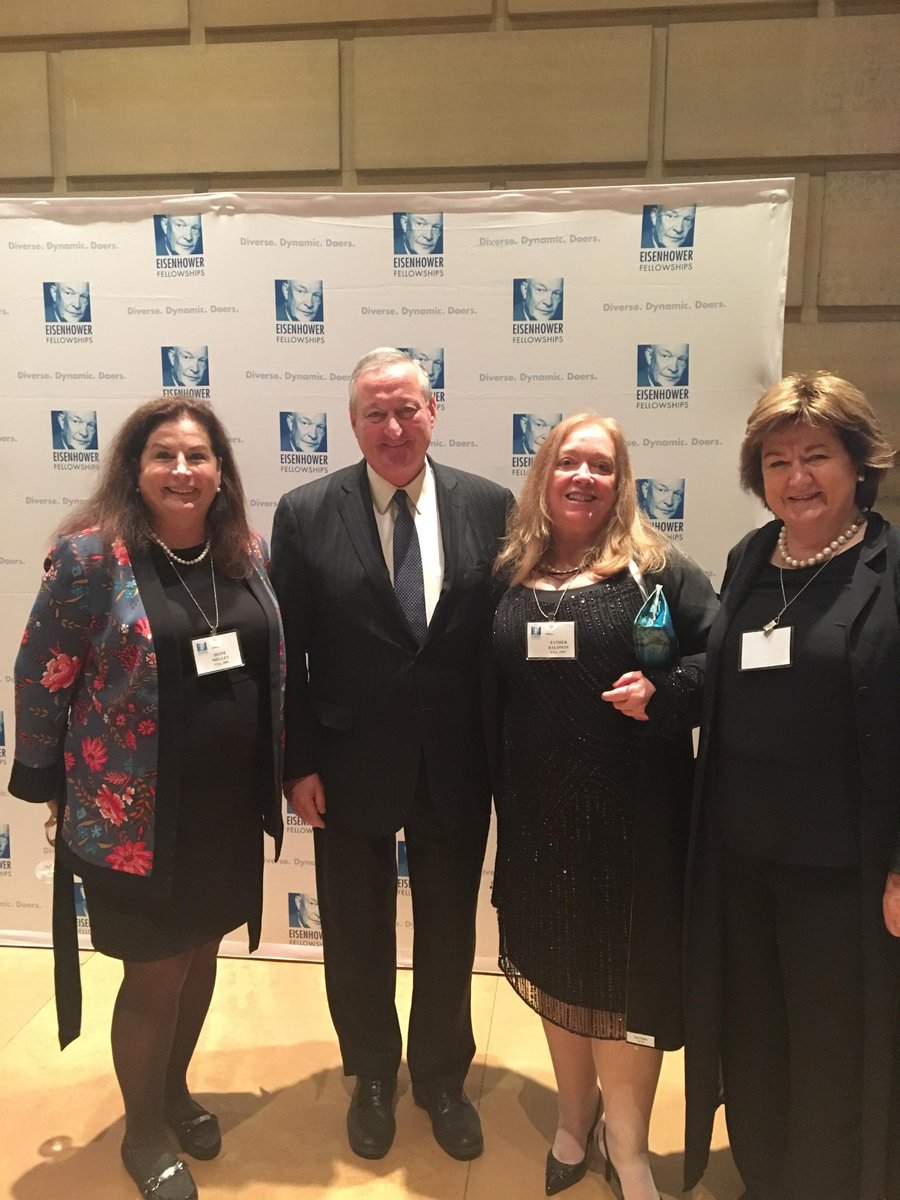 Celebrating the Eisenhower Irish fellows with <a href="/PhillyMayor/">Mayor Cherelle L. Parker</a> Jim Kenney.