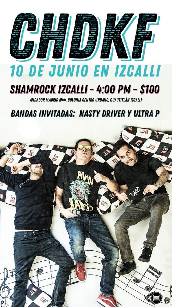 BuchacaFest's tweet photo. @elchingadazode se presenta en C. izcalli este 10 de Junio en #Theshamrock https://t.co/txd8L9WquK