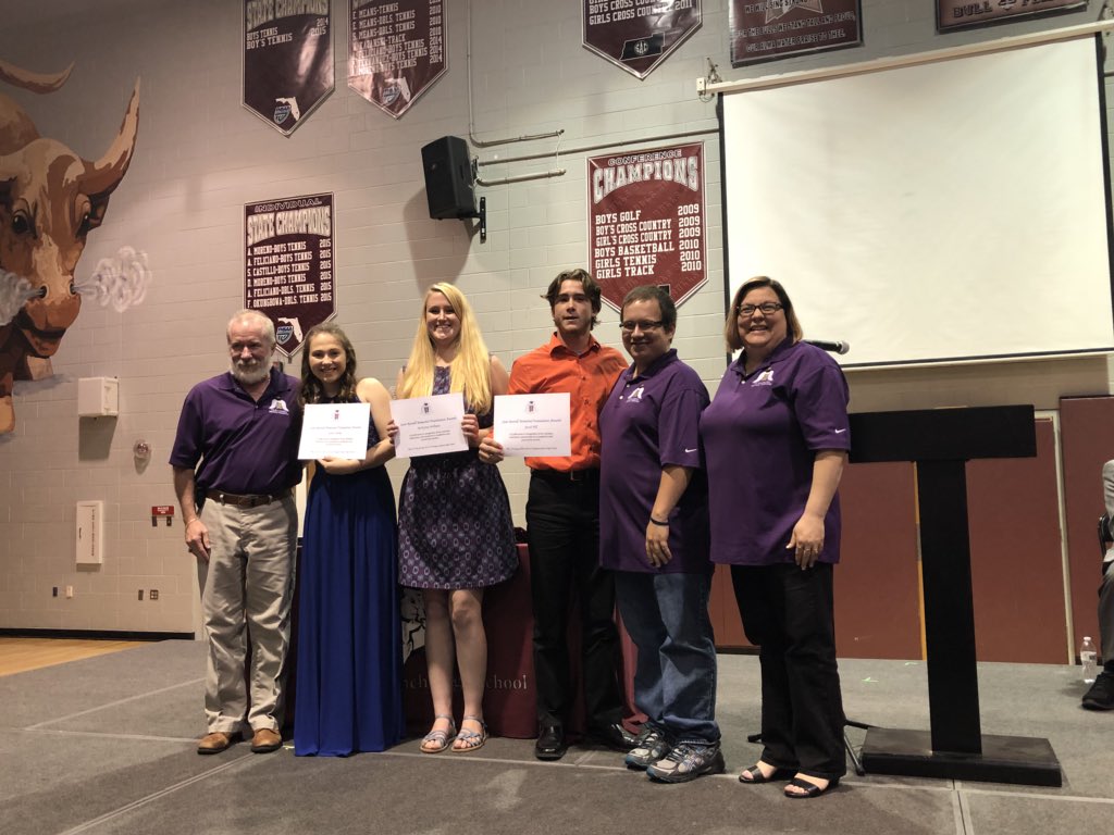 WRHSStampede's tweet photo. The Sean Bartell Memorial Scholarship was presented to three Wiregrass students in the amount of $1,000 for their academic excellence and service to the community. https://t.co/IYzQmw0WlF