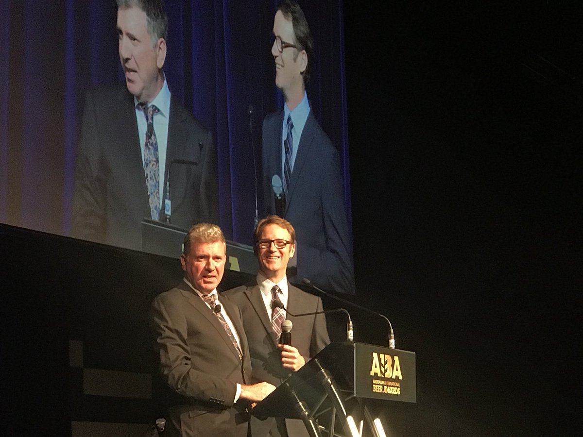 Great night last night at <a href="/AIBABeer/">AIBA</a> Thanks <a href="/goodbeermatt/">BeerMatt</a> <a href="/BeerBlokes/">Pete Mitcham</a> Congrats to all the winners, and keep making great beer. #AIBABeer #beerawards