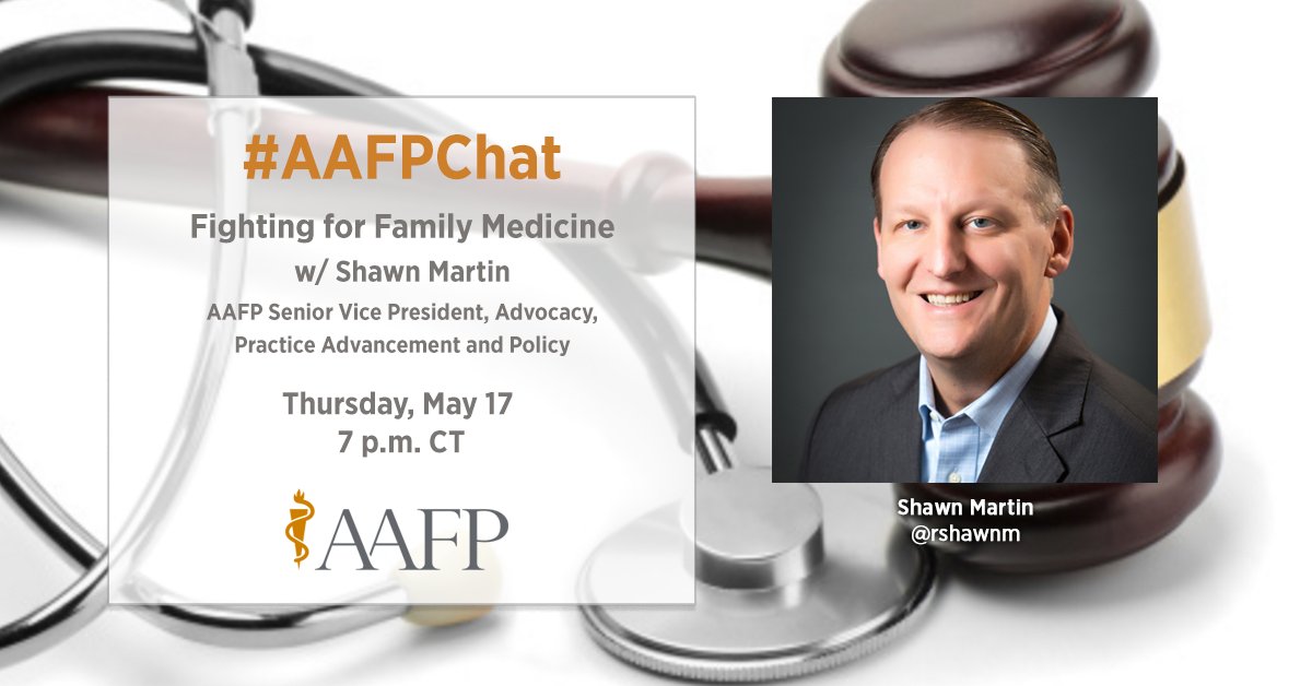 aafp's tweet image. Will we see you at #AAFPChat? Join us in 10 minutes to talk about #FightingforFamilyMedicine!