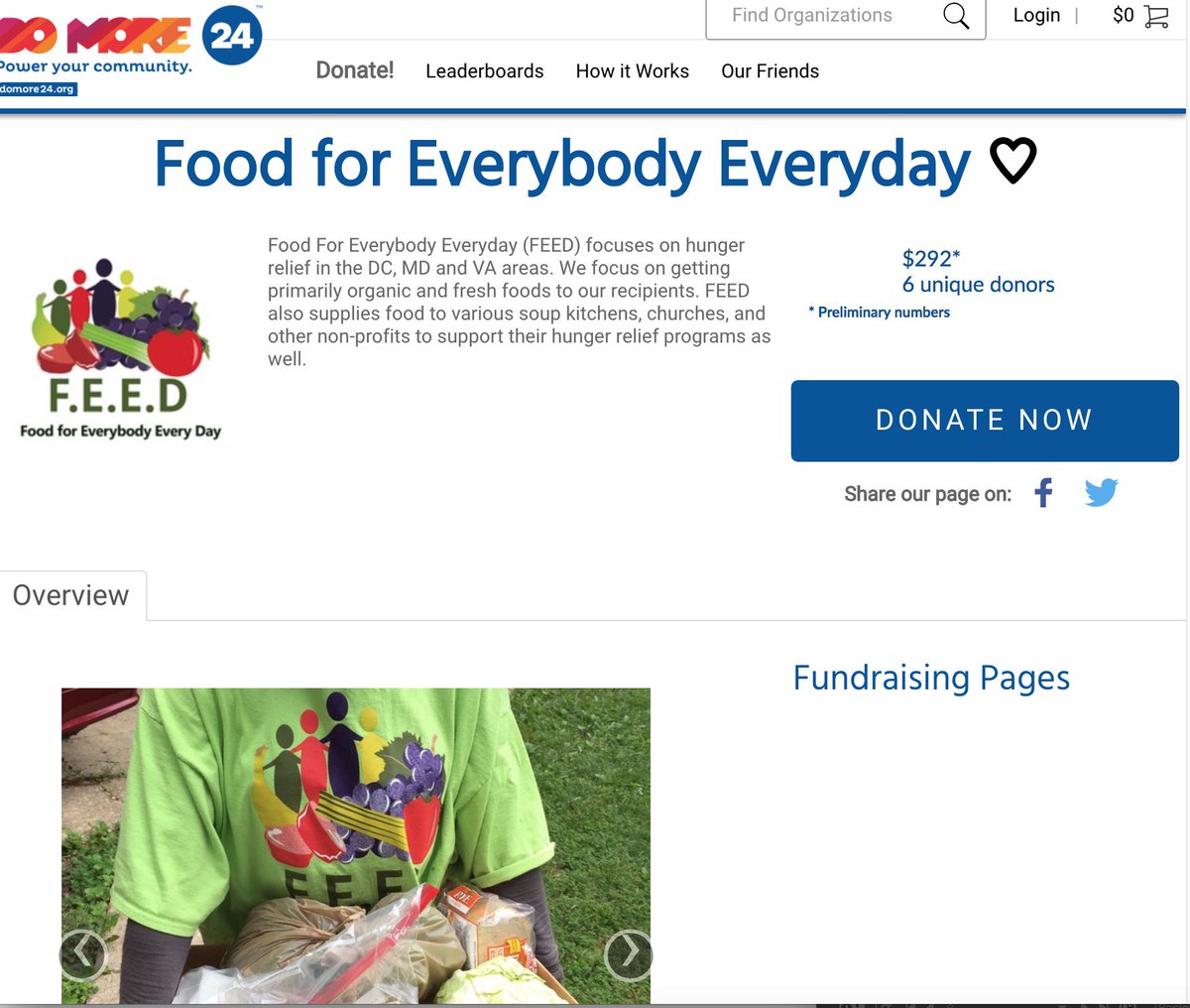 FEEDorg's tweet photo. Today is the day! Only 20 hours left to help FEED raise money to fight hunger with #DoMore24 ! Visit https://t.co/Sji6TQvZSx to help. Share this message with others as well. 

Thank you to our donors, partners, and volunteers!! We love you guys!!😍🤗😁#domore24 #reclaimkindness https://t.co/umwYzPICq4