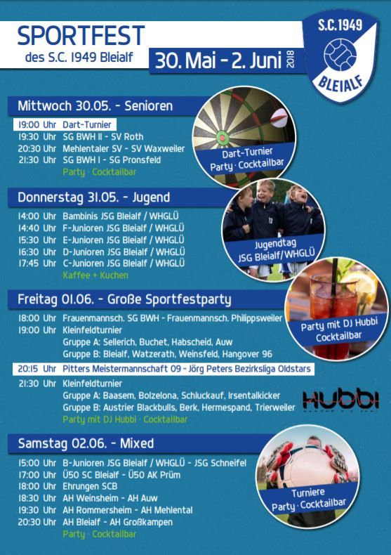 Tautges Marketing En Twitter Flyer Fur Den Sc Bleialf Und Das Sportfest Vom 30 Mai Bis 02 Juni 18 Werbung Print Scbleialf Sportfestbleialf Tautgesmarketing Werbung Marketing T Co Wvqdcr8nxt T Co Favdbnji3i
