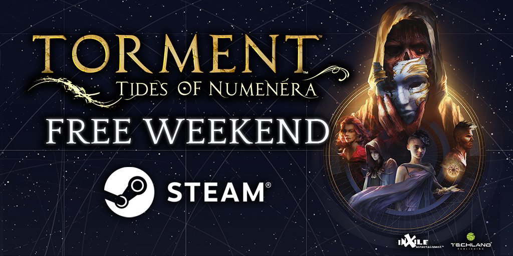 inXile's tweet photo. Play #Torment for free this weekend on @steam_games and buy it for only $18 (60% off)! Help us spread the word! #RPG

https://t.co/guzuoSOyRm https://t.co/Q07pD5fG3O