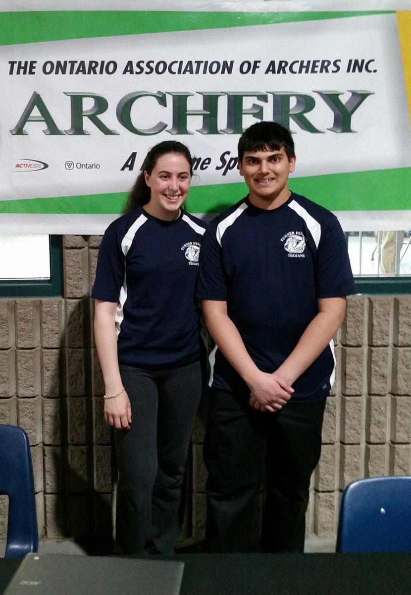 MrBarberTFSS's tweet photo. Great OFSAA performance today by TFSS archery. Dakota followed up her ROPSSAA gold with a top 6 medal!  Abdul scored a personal best while exceeding his set goal by 1 point!
Well done both of you! https://t.co/qnDizQxWfD
