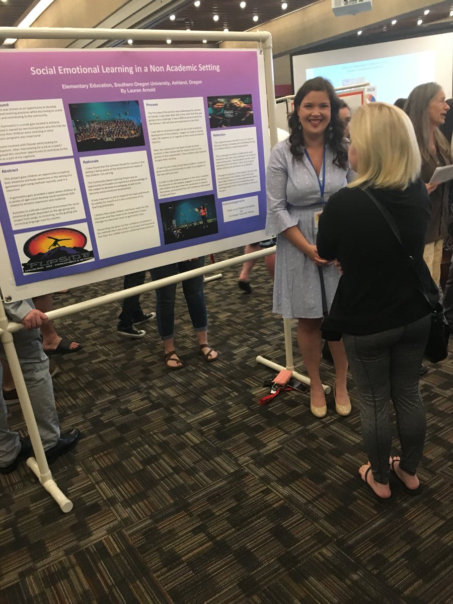 SOARsou's tweet photo. The poster session is still going strong! We love learning what SOU students are passionate about! #SoaringSOU #SOUSOAR #SOARWEEK2018 https://t.co/gxXxpwafe5