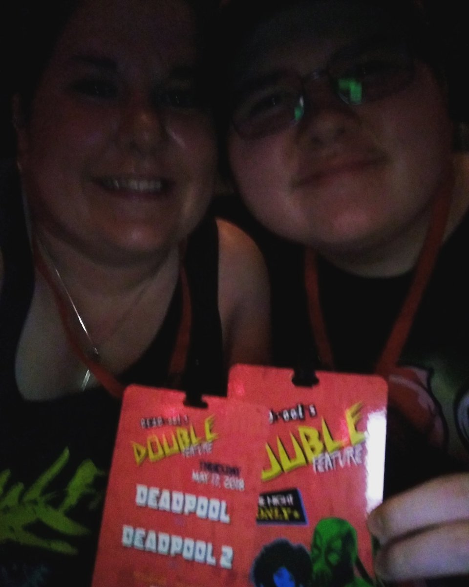 ProFangirl1996's tweet photo. #happymothersday to me...my boy has brought me to the #deadpooldoublefeature ❤️ @VancityReynolds @AMCTheatres #deadpool #deadpool2 #bagman #mommyandB #makingmemories #doublefeature #dolbycinema #shareAMC #maximumeffort #marvel #xforce #makingmemories #mothersday #lovemyson https://t.co/805cvwTCmt