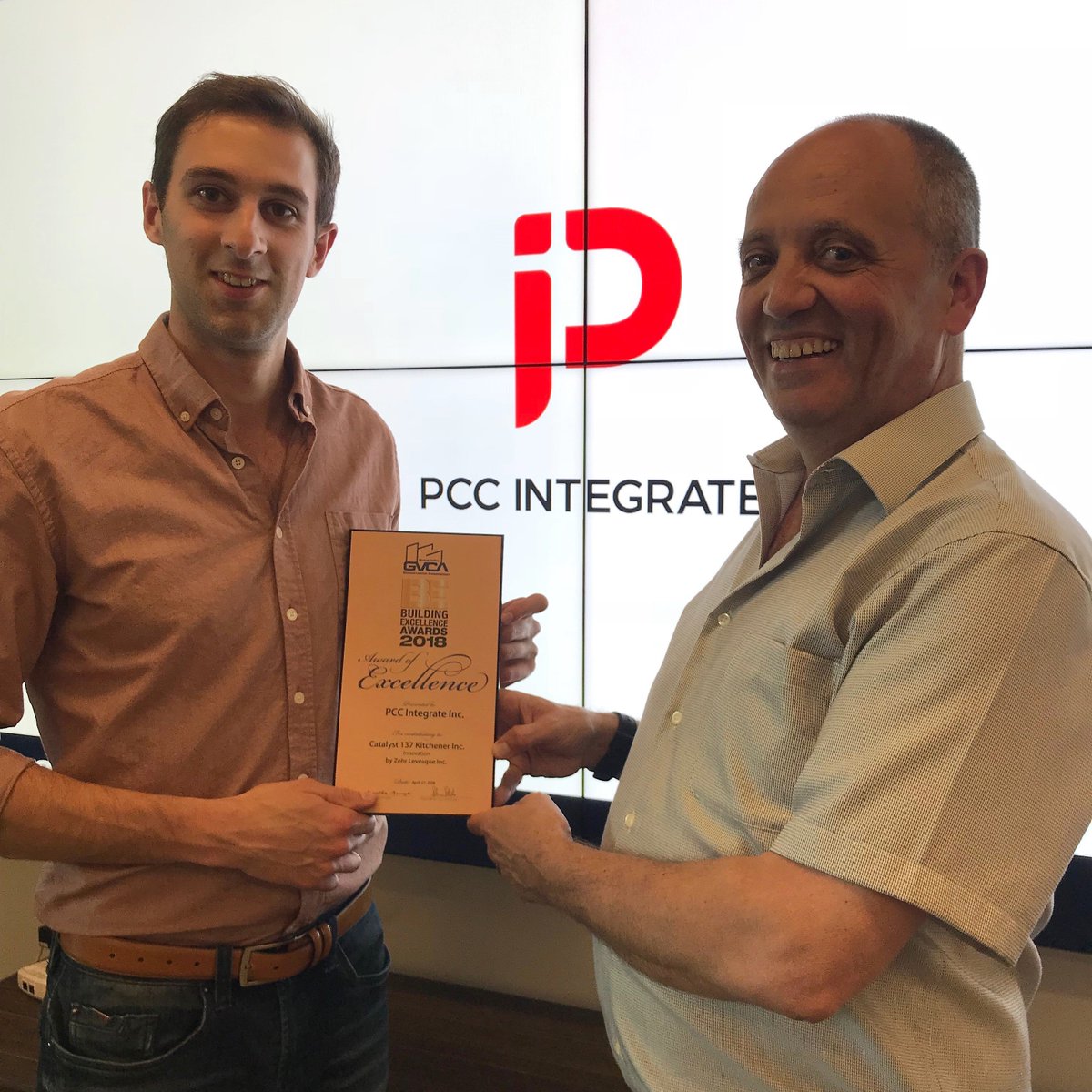 A huge thank you to #ZehrGroup for recognizing the <a href="/pccintegrate/">PCC Integrate</a> team with a 2018 Building Excellence Award!