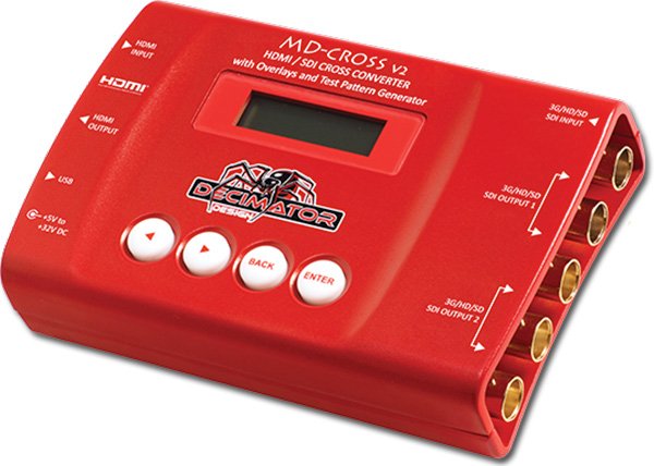 Markertek's tweet image. The #Decimator Design MD-CROSS HDMI/SDI Converter is a truly portable converter, that incorporates a new easy to use LCD and button control system. This gives you easy access to all of the amazing features that have been unavailable without a computer.
ow.ly/HLuK30jZkNC