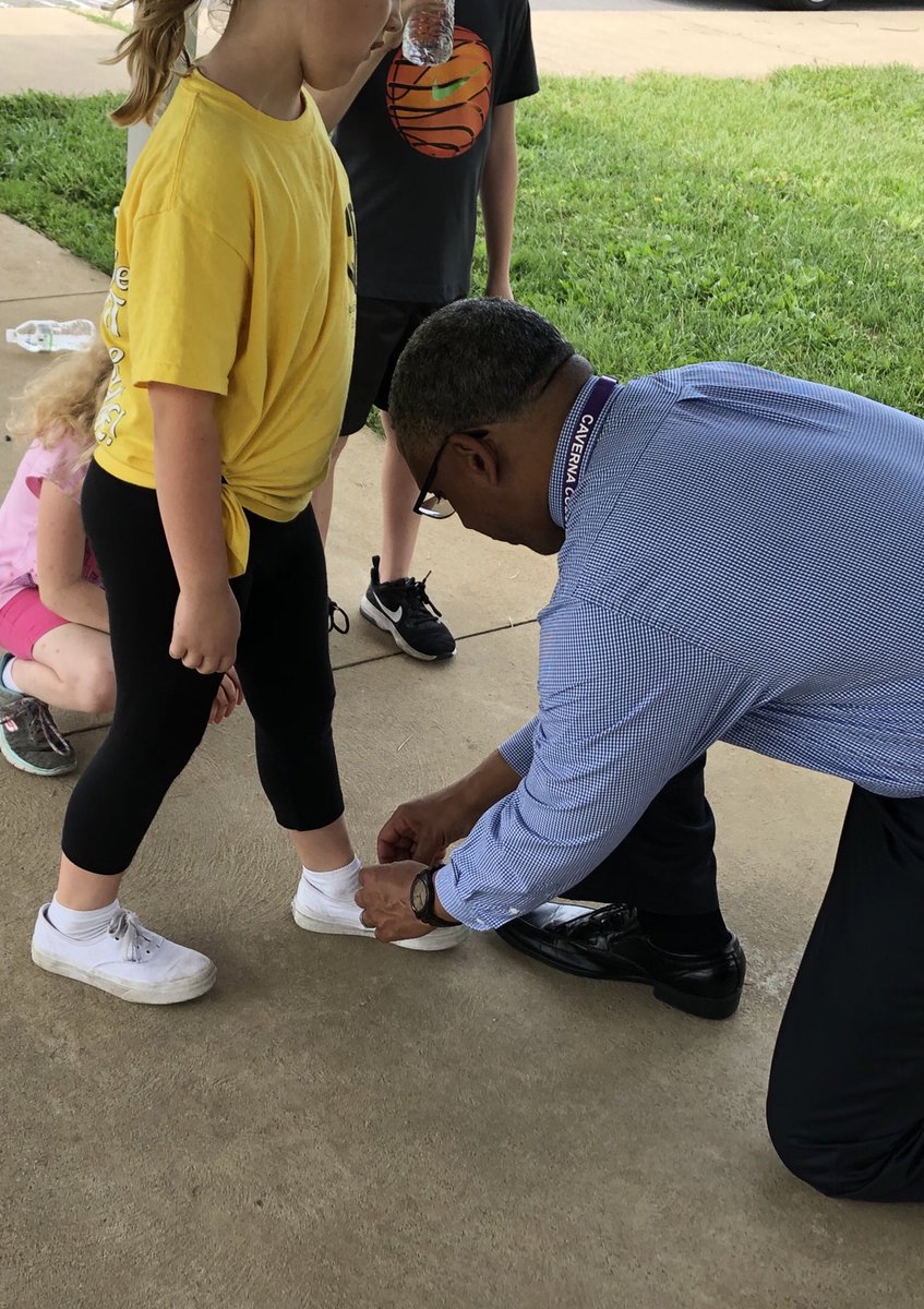 Superintendent and official shoe tier during Run Club <a href="/CoachFaulkner24/">Cornelius Faulkner</a>