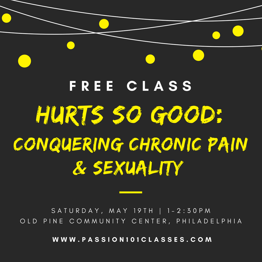 Sexploratorium's tweet photo. FREE class this Saturday! Hurts So Good: Conquering Chronic Pain &amp; Sexuality w/Ren &amp; Rachael. 1-2:30p at Old Pine Community Center (ADA compliant, accessible venue) https://t.co/w1rGvqApMX https://t.co/avOHAIcNC1