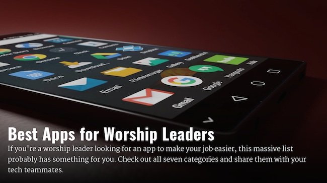 Nearly 60 great apps in seven categories for worship leaders and the church techs who work with them. #worshipleader #pastor #churchtech #churchmedia #churchcommuncations #ministry #musicministry #mediaministry #churchproduction #churchproductionmagazine churchproduction.com/education/best…