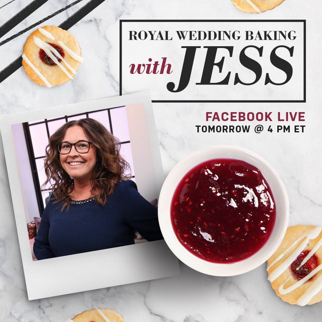 TheSocialCTV's tweet photo. Do you have a wedding-etiquette or baking-themed question for @jessieraeallen? Tweet us!
Join our #RoyalWedding baking party on Facebook Live TOMORROW. cc: @BecelCa #RandomActsOfBaking https://t.co/ZQSIsxi4QB