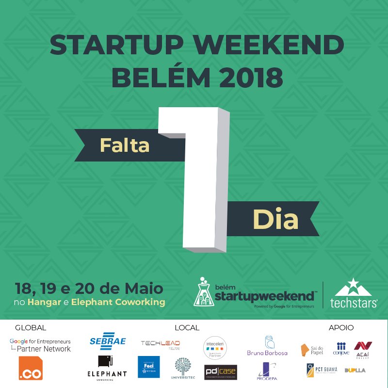 swbelem's tweet image. É amanhã! O maior evento de startups do mundo acontece aqui em Belém e você é nosso convidado!  #SWBelem2018