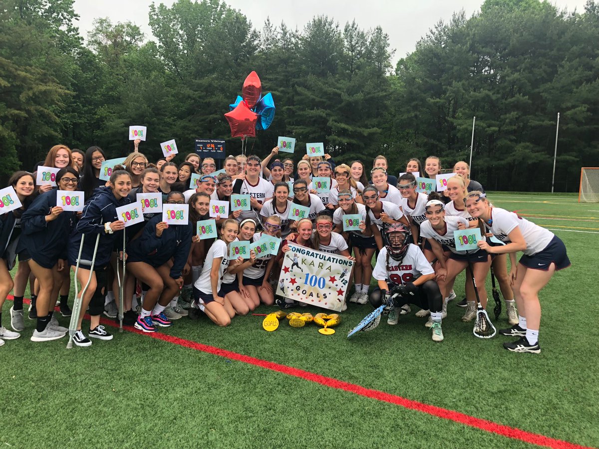 easternviking's tweet photo. Congrats to sophomore Kara Heck for scoring her 100th career goal in today's lacrosse game.  @easternglax @sjsportsdigest @sjsportsdigest https://t.co/0n5gMD7Z7N
