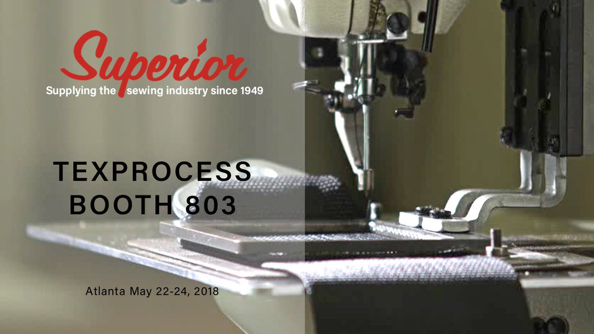supsew's tweet photo. Just 5 days until @TexprocessAmer. We have many new products to share with you as well as some interesting “show-only” specials. Don’t miss out, come visit us Booth #803. #Supsew #TPA18 @Spesa_org https://t.co/yE66OTnDz5