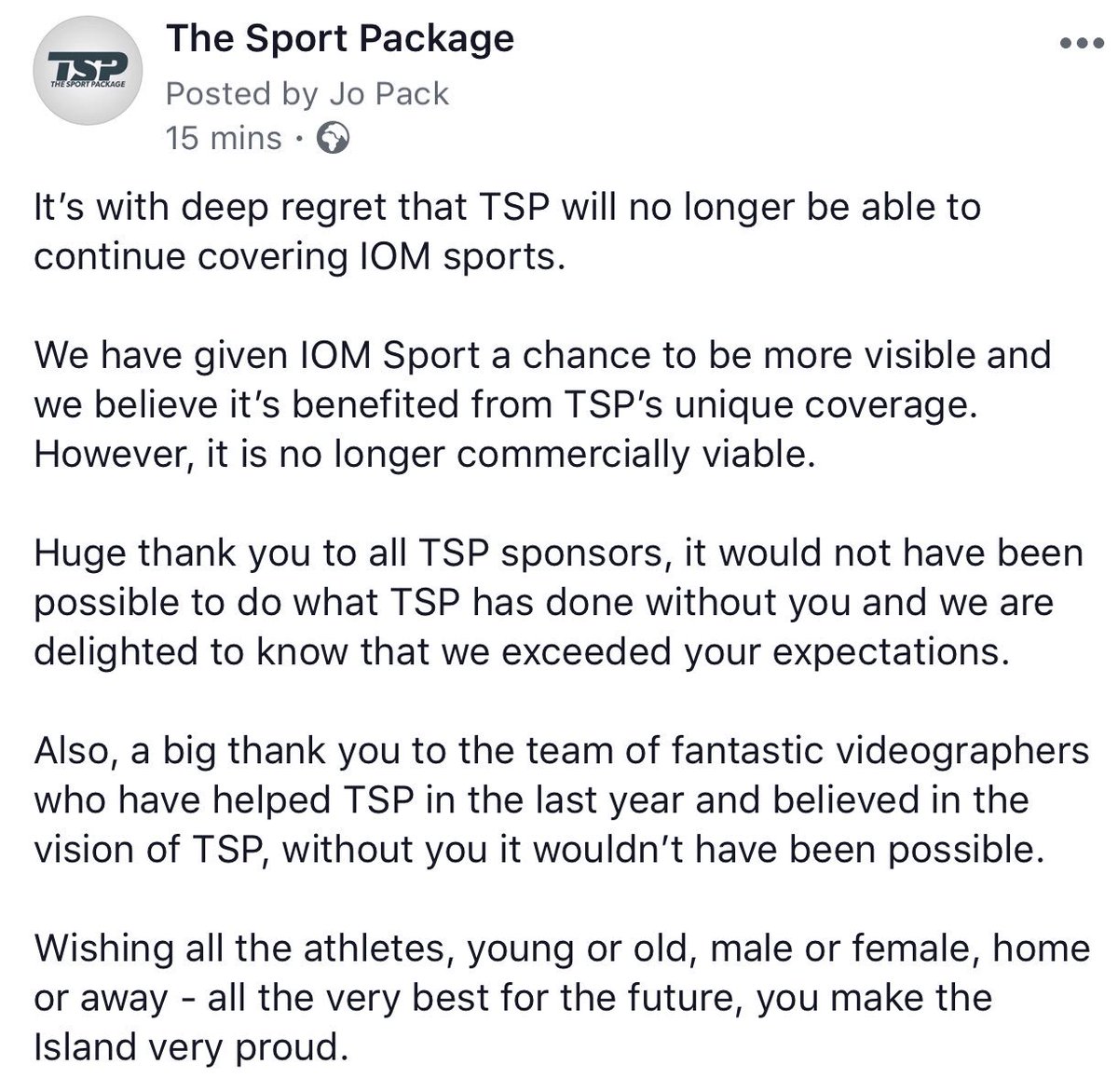 This decision hasn’t been made lightly. Thank you for your support! 🇮🇲